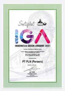 PLN UID Lampung Raih Penghargaan di Ajang Indonesian Green Awards (IGA) Kategori Penanganan Sampah Plastik