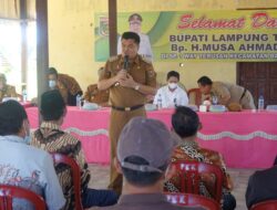 Bupati Lampung Tengah Musa Ahmad Kunker  ke Sp Way Terusan Kecamatan Bandar Mataram