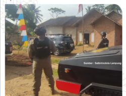 Gegana Lampung Pastikan Keamanan Kegiatan Kunjungan Kerja Menteri Sosial RI di Provinsi Lampung
