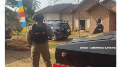 Gegana Lampung Pastikan Keamanan Kegiatan Kunjungan Kerja Menteri Sosial RI di Provinsi Lampung