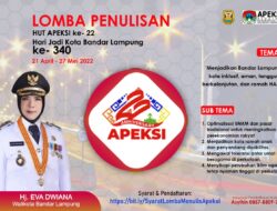 Pemkot Bandar Lampung Gelar Lomba Penulisan untuk Jurnalis, Sambut HUT ke-22 Apeksi