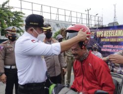 Bupati Lamteng Musa Ahmad Bersama Kapolres Lamteng AKBP Doffie Fahlevi Sanjaya melaksanakan Kegiatan Operasi Keselamatan Krakatau 2022