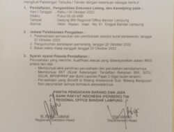 Pengumuman Lelang Terbuka Rencana Pekerjaan Pembangunan Gedung BRI Unit Bangun Rejo