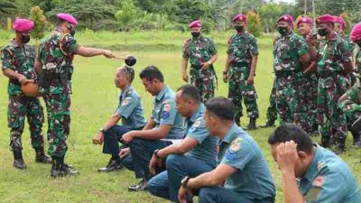 Upacara Kenaikan Pangkat Puslatpurmar 8 Teluk Ratai, Senin (10/10/2022)