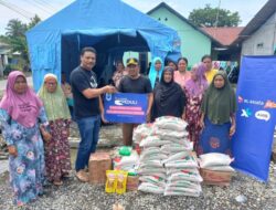 Karyawan XL Axiata Salurkan Donasi Korban Banjir di Deli Serdang