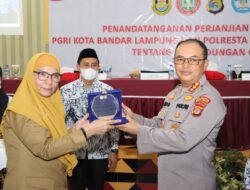 Polresta – PGRI Tandatangani PKS Tentang Perlindungan Hukum Profesi Guru