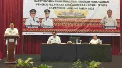 Dinsos Lampung Laksanakan Rakor Optimalisasi Program Penanganan Pemerlu Pelayanan Kesejahteraan Sosial (PPKS)