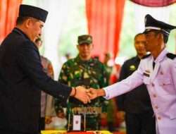 Bupati Pesawaran Dendi Ramadhona Lantik Kades Terpilih Kecamatan Padan Cermin, Way Ratai, Teluk Pandan