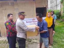 Wujudkan Polri hadir Bantu Masyarakat, Polsek Sukarame Bagikan Sembako