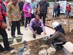 Walikota Eva Dwiana Lakukan Peletakan Batu Pertama Pembangunan Gedung Peradilan Semu Fakultas Hukum Unila