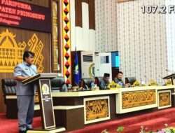 DPRD Pringsewu Gelar Paripurna  Agenda Jawaban Penjabat (Pj) Bupati Pringsewu atas Pemandangan Umum Fraksi-Fraksi DPRD Terkait Penyampaian Ranperda Pertanggungjawaban APBD Pringsewu 2023