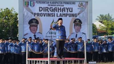 Pemkab Pringsewu Gelar Upacara HUT Ke-60 Provinsi Lampung