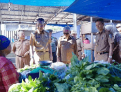 Pantau Ketersediaan dan Harga Kebutuhan Pokok, Pj. Bupati Pringsewu Tinjau Pasar Sukoharjo
