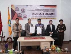 Unila dan Komisi Kejaksaan RI Teken MoU dan PKS, Adakan Kuliah Umum Penegakan Hukum