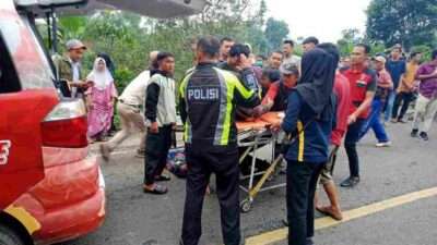 Satlantas Polres Lampung Barat Selidiki Kecelakaan Bus Masuk Jurang