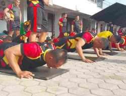 Personel Brimob Lampung Laksanakan Tes Kesamaptaan Jasmani Semester Dua