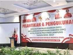 Anggota DPRD Lampung Puji Sartono Hadiri Pelantikan DPC PWRI