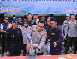 Polda Lampung Musnahkan 50 Senpi Rakitan Hasil Operasi Sikat Krakatau 2025