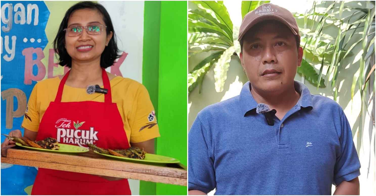 Owner Ikan Bakar Bekrek Pakbos, Marcus BS (kanan), bersama istrinya (kiri) ikut turun langsung mengawasi pengolahan sajian hidangan yang ada di kedainya, guna menjaga kualitas, dan kenyamanan pelanggan setia Ikan Bakar Bekrek Pakboss.