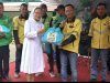 Ratusan Ojol Sekitaran Way Halim Pulang Bawa Sembako Dari Kompleks Xaverius