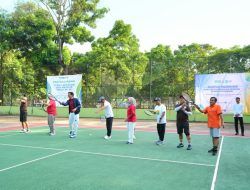 Pertandingan Eksibisi Tenis Meriahkan Dies Natalis Ke-60 Universitas Lampung
