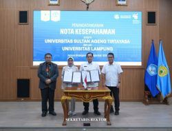 Unila dan Untirta Perkuat Kerja Sama Tridarma dan SDM