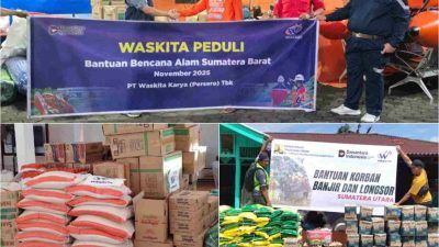 Lakukan Aksi Tanggap Darurat, Waskita Karya Salurkan Ratusan Bantuan ke Kawasan Bencana di Sumatra