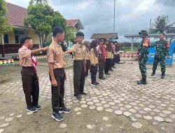Program TMMD Sasar Siswa SDN 8 Way Khilau Latihan PBB, Tanamkan Disiplin dan Cinta Tanah Air Sejak Dini