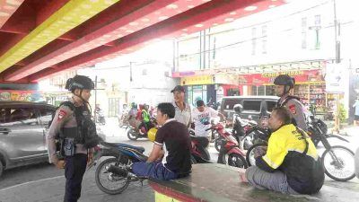 Jaga Kondusivitas Wilayah, Detasemen Gegana Satbrimob Polda Lampung Gelar Patroli Dialogis