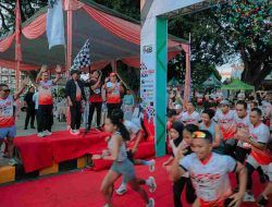 Gubernur Rahmat Mirzani Djausal Bersama Masyarakat Berolahraga dalam Ajang Bertema “Justice Run” yang Digelar di Halaman Kantor Gubernur Lampung