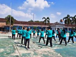 Tingkatkan Kompetensi Dasar, Pegawai Lapas Perempuan Kelas IIA Bandar Lampung Latihan Samapta Khusus