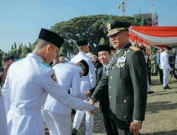 Pemprov Lampung Gelar Upacara Peringatan Hari Lahir Pancasila, Bertindak sebagai Inspektur Upacara Pangdam XXI/Radin Inten Mayor Jenderal TNI Kristomei Sianturi
