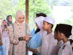Wagub Jihan Nurlela Safari Ramadan dan Buka Puasa Bersama Anak-Anak Panti Asuhan di Agropark PKK Lampung Selatan