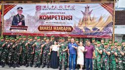 ‎40 Prajurit TNI Kodam XXI/Raden Intan Kursus Bahasa Mandarin di Han Yuan
