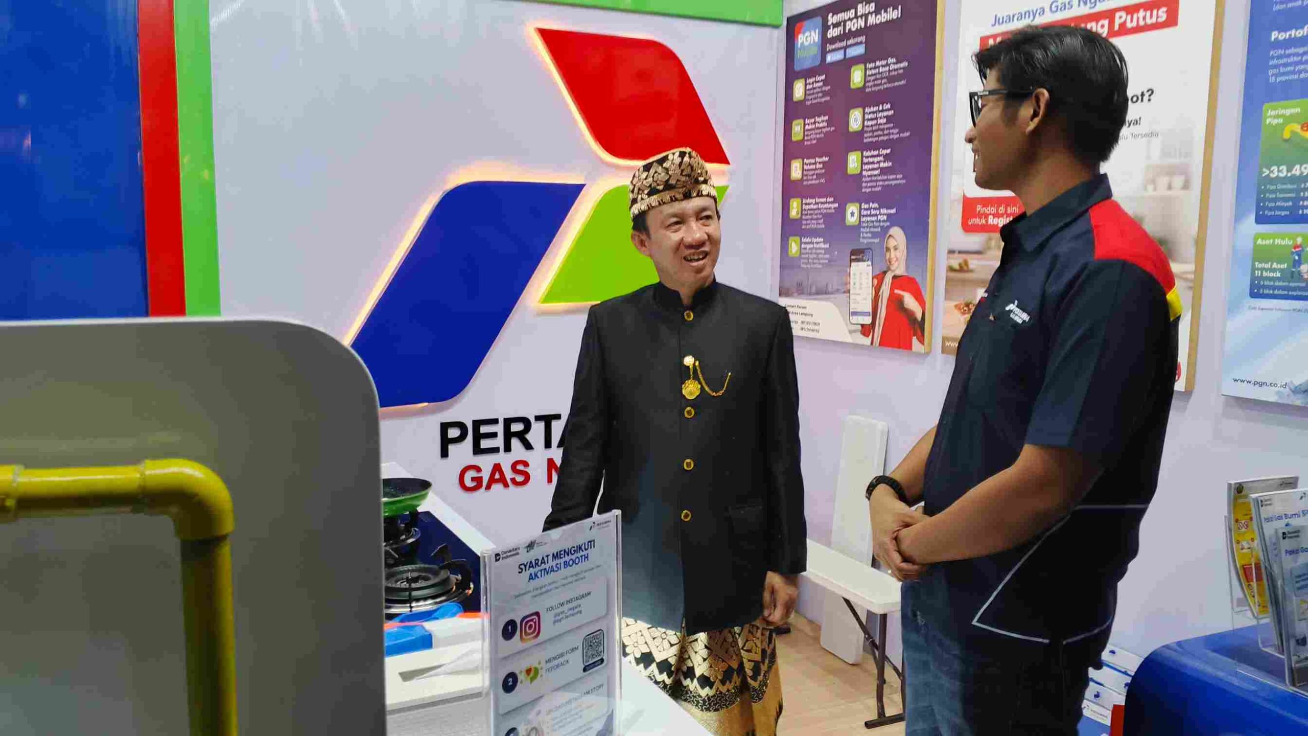 Sekdaprov Lampung Marindo Kurniawan, saat mengunjungi Dapur Gaskita, di acara Bandar Lampung Expo 2026, Jum'at 17 Juli 2026.