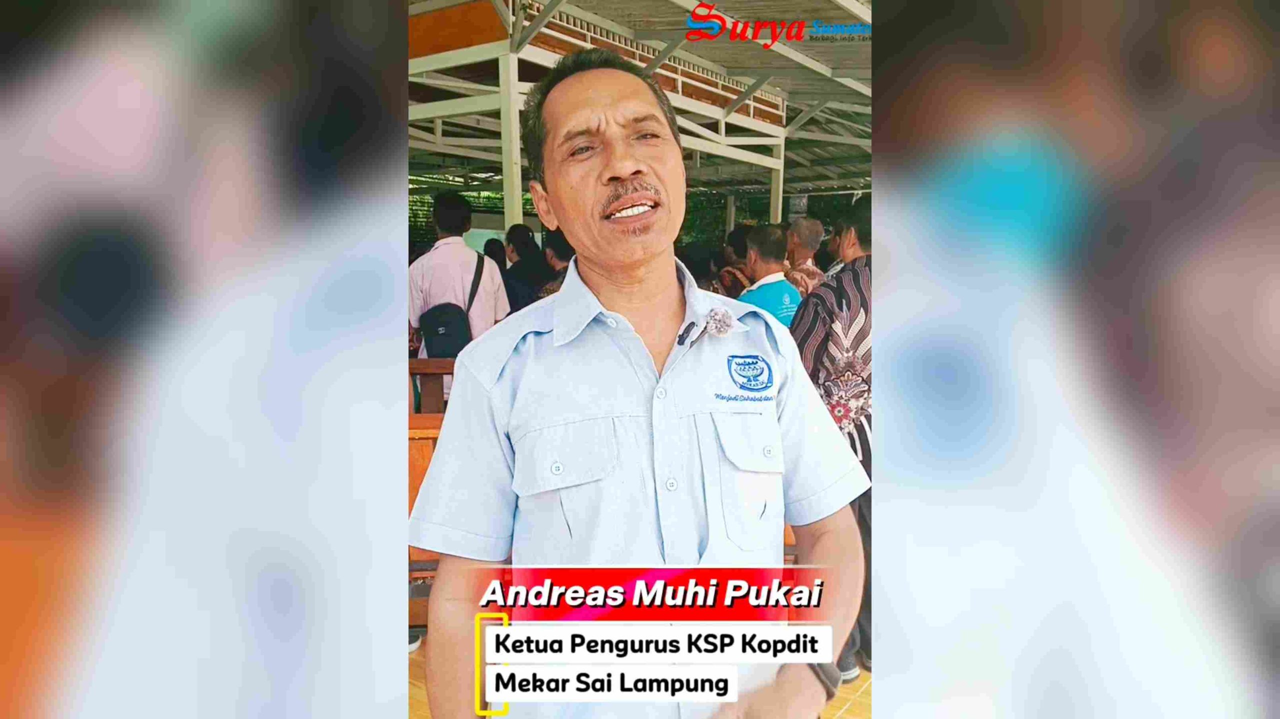 Ketua Pengurus KSP Kopdit Mekar Sai Lampung, Andreas Muhi Pukai,