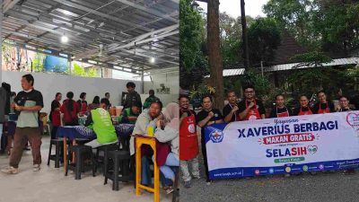 Selasa Kasih (Selasih) Yayasan Xaverius Tanjungkarang Hidangkan 400 Porsi Makan Siang Gratis