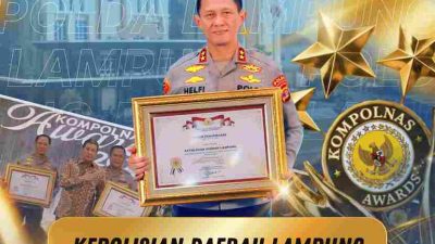 Polda Lampung Raih Penghargaan 5 Besar Terbaik Tingkat Polda dalam Kompolnas Awards 2026