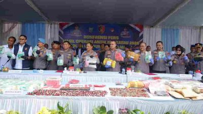 Ops Antik Krakatau 2026, Polda Lampung Ungkap 379 Kasus Narkoba dan Sita 85,9 Kilogram Sabu