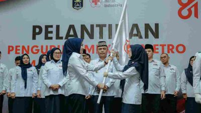 Ketua PMI Lampung Purnama Wulan Sari Mirza Lantik Pengurus PMI Kota Metro Masa Bakti 2026-2031