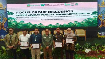 BBTNBBS Gelar Focus Group Discusssion Aparat Penegak Hukum di Bandar Lampung Perkuat Sinergi Lintas Sektor Untuk Melindungi Kawasan Konservasi