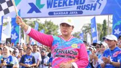 Lepas Jalan Sehat XL Weekend Rush di Bandar Jaya, Dewi Nadi Ajak Masyarakat Hidup Sehat dan Jauhi Narkoba