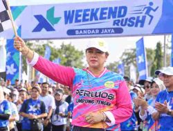 Lepas Jalan Sehat XL Weekend Rush di Bandar Jaya, Dewi Nadi Ajak Masyarakat Hidup Sehat dan Jauhi Narkoba